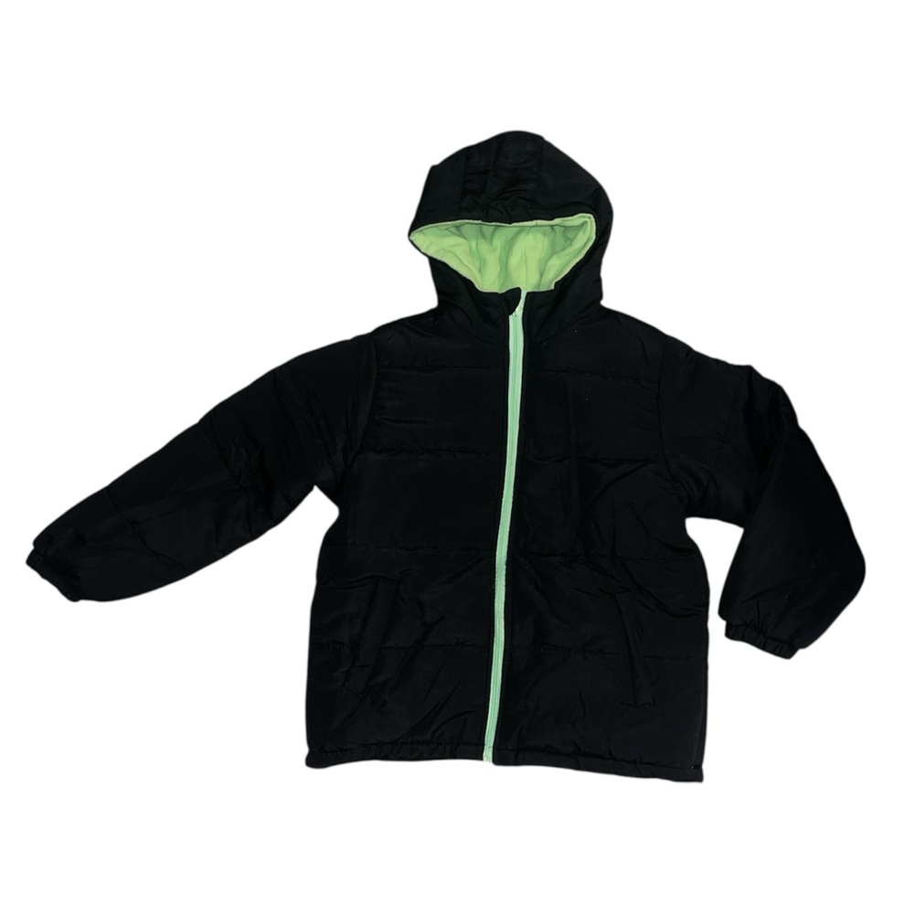 New Boy’s Black Coat with Green Lining